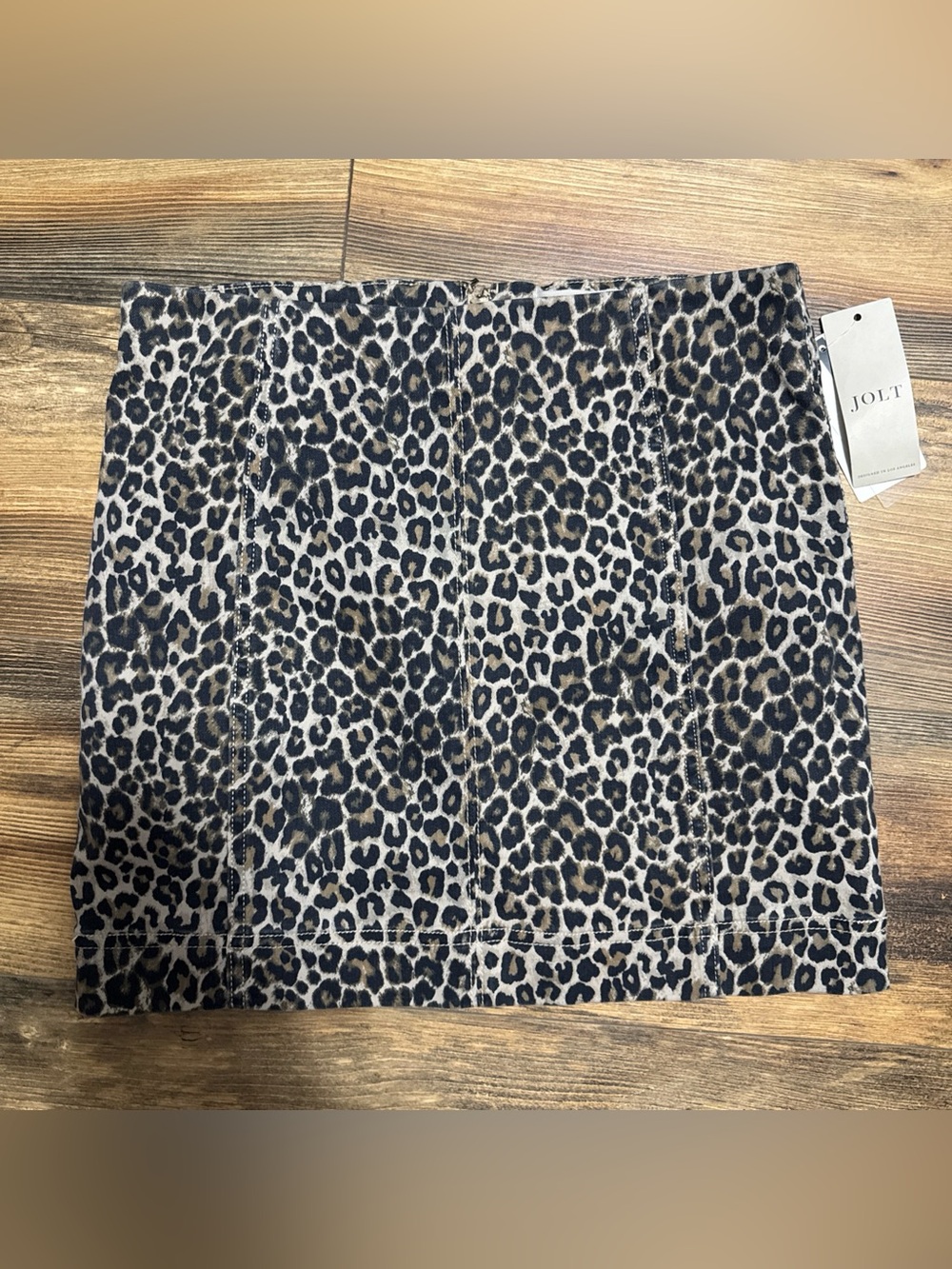 JOLT Leopard Print Denim Mini Skirt Women Size 11 / 30W